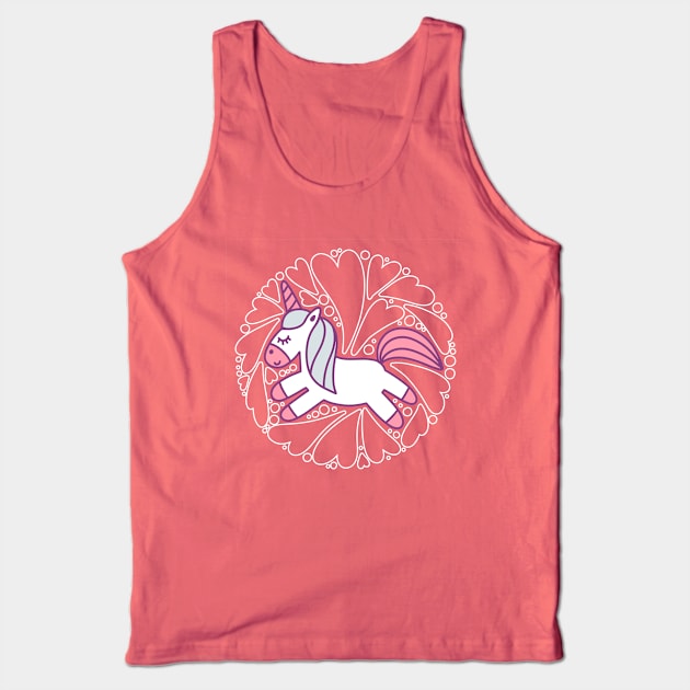 Cute Unicorn Tank Top by Mashmuh